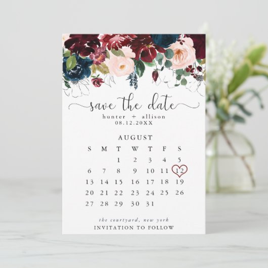 De datumagenda opslaan save the date (Staand voorkant)