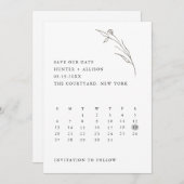 De datumagenda opslaan save the date (Voorkant / Achterkant)