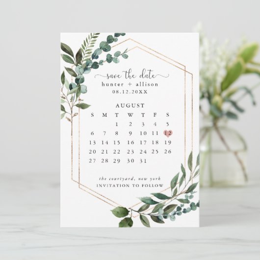 De datumagenda opslaan save the date (Staand voorkant)