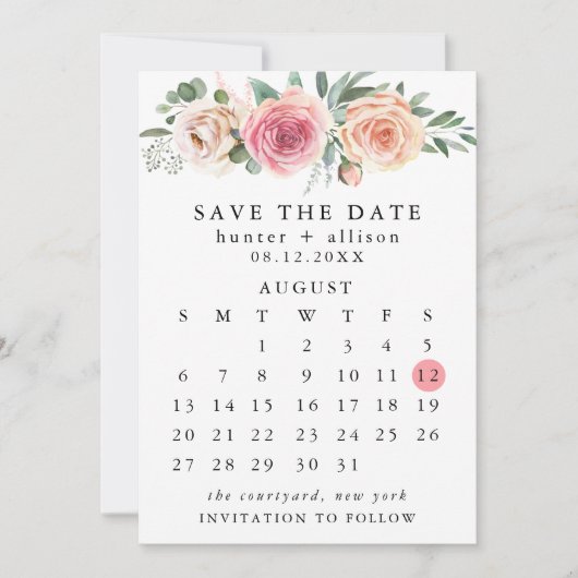 De datumagenda opslaan save the date (Voorkant)