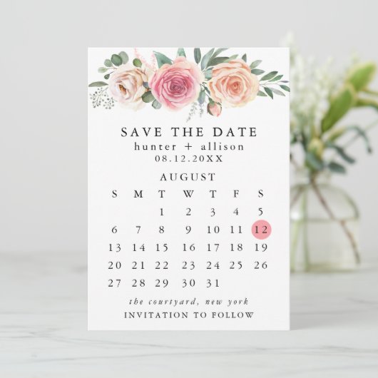 De datumagenda opslaan save the date (Staand voorkant)