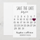 De datumagenda opslaan save the date (Voorkant / Achterkant)