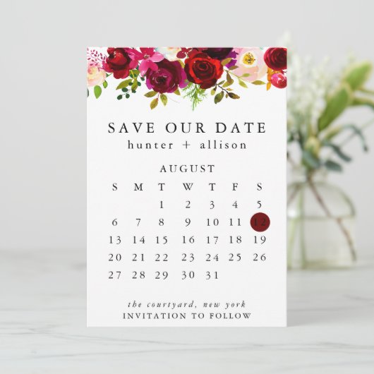 De datumagenda opslaan save the date (Staand voorkant)