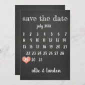 De datumagenda opslaan save the date (Voorkant / Achterkant)