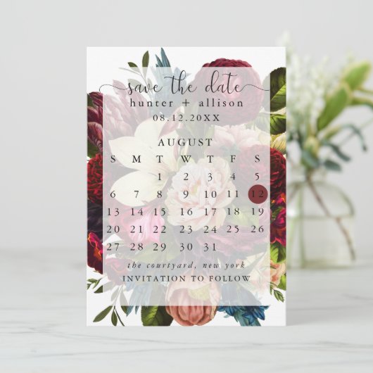 De datumagenda opslaan save the date (Staand voorkant)