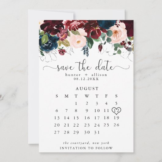 De datumagenda opslaan save the date (Voorkant)