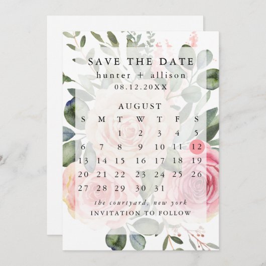 De datumagenda opslaan save the date (Voorkant / Achterkant)