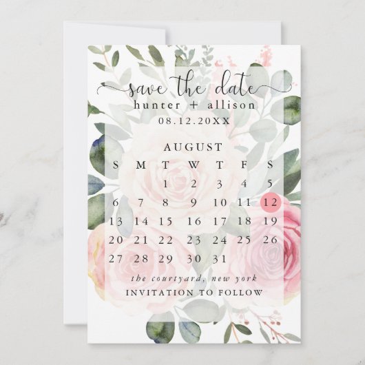 De datumagenda opslaan save the date (Voorkant)