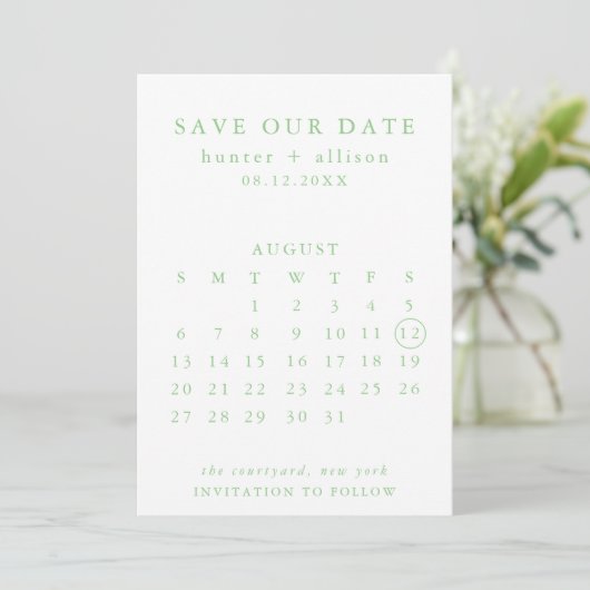 De datumagenda opslaan save the date (Staand voorkant)