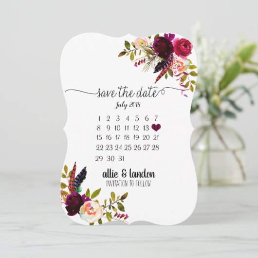 De datumagenda opslaan save the date (Staand voorkant)