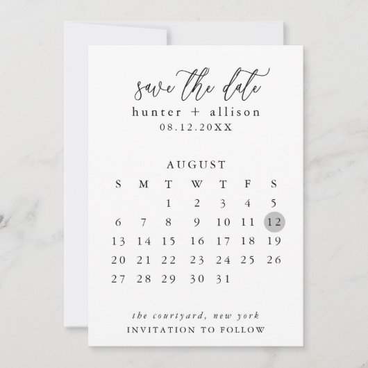 De datumagenda opslaan save the date (Voorkant)