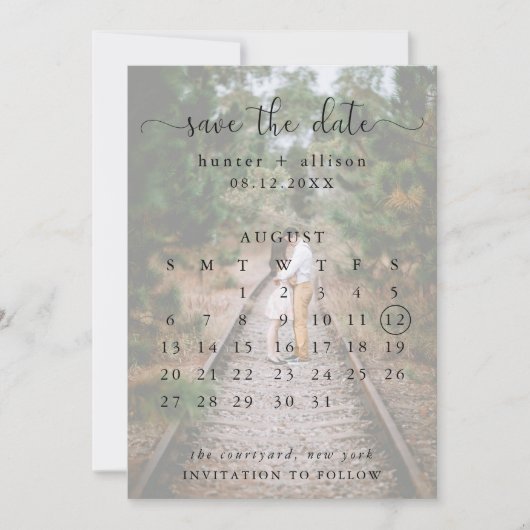 De datumagenda opslaan save the date (Voorkant)