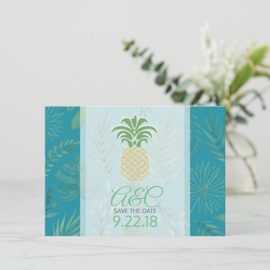 De datumananas opslaan save the date (Staand voorkant)