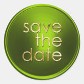 De datumenvelopzegel opslaan ronde sticker (Voorkant)