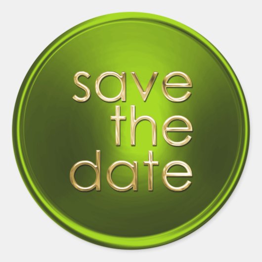 De datumenvelopzegel opslaan ronde sticker (Voorkant)
