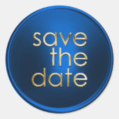 De datumenvelopzegel opslaan ronde sticker (Voorkant)