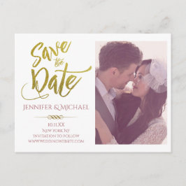 De datumfoto opslaan aankondigingskaart