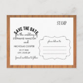 de datumfoto opslaan aankondigingskaart (Achterkant)