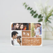 de datumfoto opslaan aankondigingskaart (Staand voorkant)