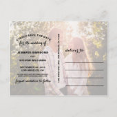 De datumfoto opslaan aankondigingskaart (Achterkant)