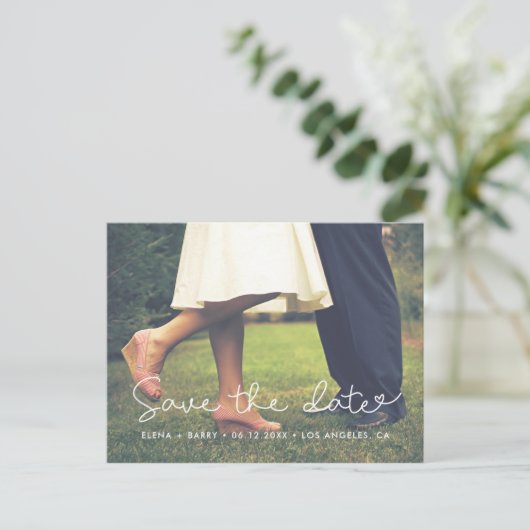 De datumfoto opslaan aankondigingskaart (Staand voorkant)