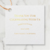 De datumfoto opslaan bedankjes labels (Voorkant)