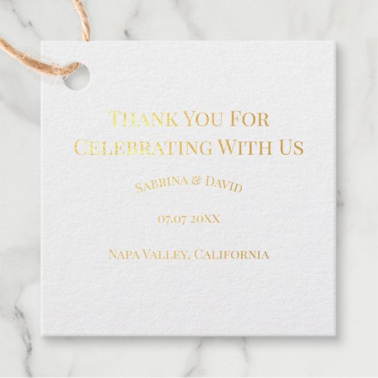 De datumfoto opslaan bedankjes labels (Voorkant)