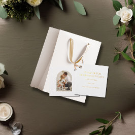 De datumfoto opslaan bedankjes labels