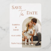 De datumfoto opslaan folie uitnodiging (Voorkant)