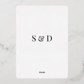 De datumfoto opslaan folie uitnodiging (Achterkant)