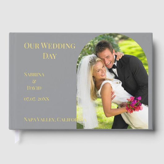 De datumfoto opslaan gastenboek (Voorkant)