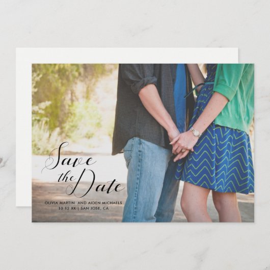 De datumfoto opslaan save the date (Voorkant / Achterkant)