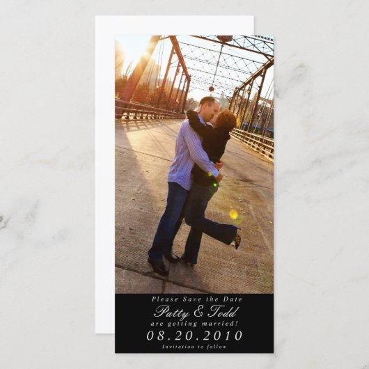 De datumfotokaart opslaan save the date (Voorkant / Achterkant)