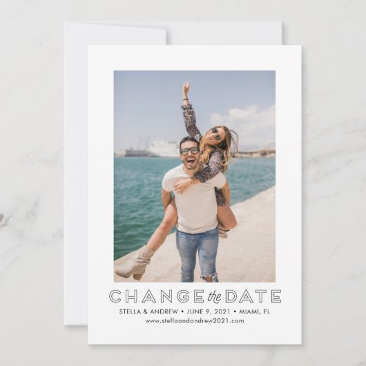 De datumfotokaart wijzigen kaart (Voorkant)