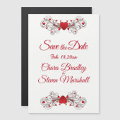 De datumharten opslaan magnetische uitnodiging (Voorkant / Achterkant)