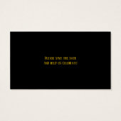 De datuminvoegkaart opslaan visitekaartje (Achterkant)