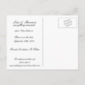 De datumkaart opslaan aankondigingskaart (Achterkant)