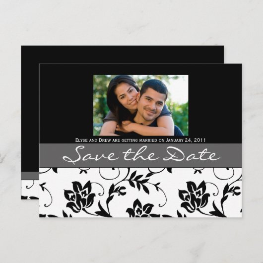 De datumkaart opslaan aankondigingskaart (Voorkant / Achterkant)