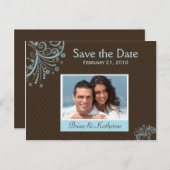 De datumkaart opslaan aankondigingskaart (Voorkant / Achterkant)