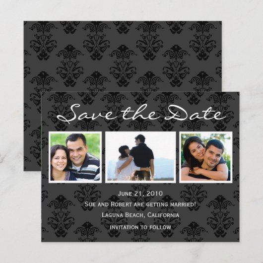 De datumkaart opslaan aankondigingskaart (Voorkant / Achterkant)