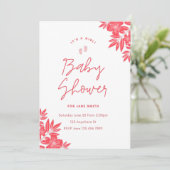 De datumkaart opslaan( baby shower) save the date (Staand voorkant)