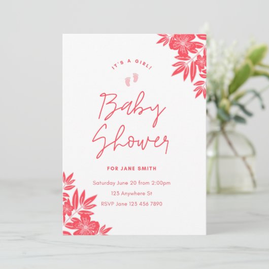 De datumkaart opslaan( baby shower) save the date (Staand voorkant)