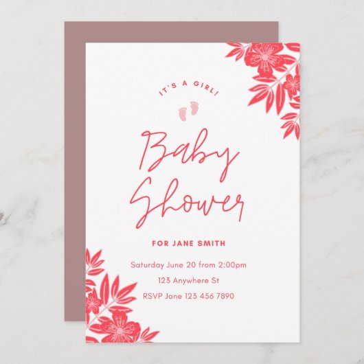 De datumkaart opslaan( baby shower) save the date (Voorkant / Achterkant)