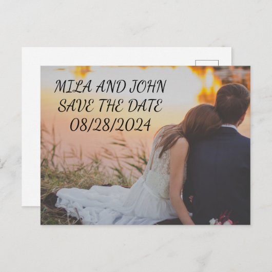 DE DATUMKAART OPSLAAN BRIEFKAART (Voorkant / Achterkant)