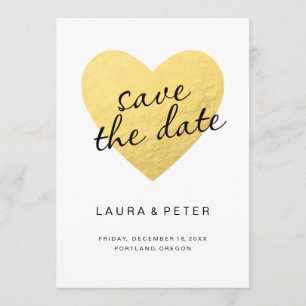 De datumkaart opslaan   goudhart save the date