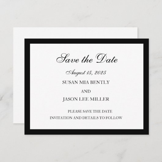 De datumkaart opslaan save the date (Voorkant / Achterkant)