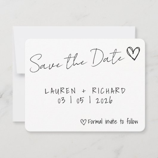 De datumkaart opslaan save the date (Voorkant)