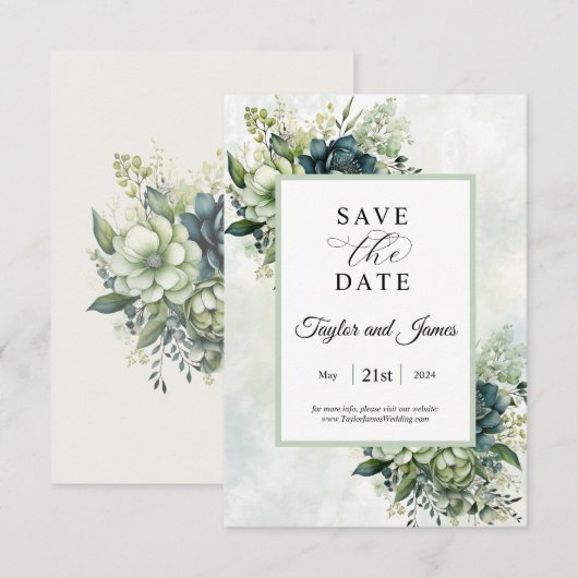 De datumkaart opslaan save the date (Voorkant / Achterkant)