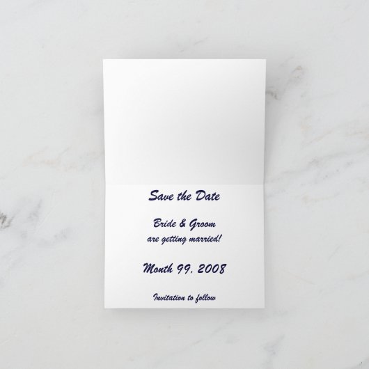 De datumkaarten opslaan aankondiging (Binnen)