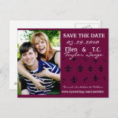 De datumkaarten opslaan aankondigingskaart (Voorkant / Achterkant)